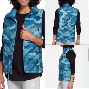 The North Face ALPZ 2.0 Down Puffer Vest Mallard Blue outdoor down camouflage